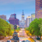 Cityscape of downtown skyline Philadelphia in Pennsylvania, USA